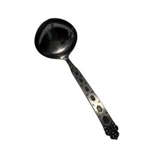 Oneida Northland Stainless Japan Ladle MCM Black Accent Handle Vintage Serveware